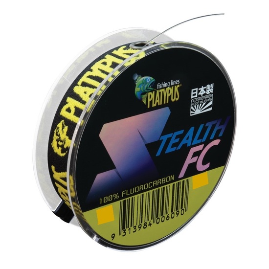 100m Spool of 2lb Platypus Stealth Fluorocarbon Fishing Leader With Elastic Line Tamer