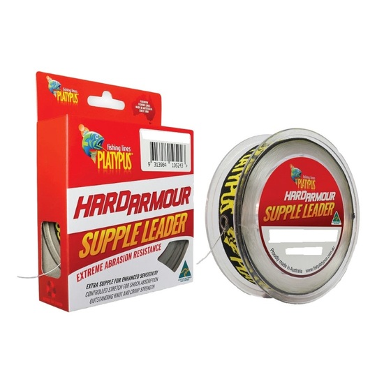 100m Spool of 20lb Platypus Hard Armour Supple Leader - Monofilament Fishing Leader