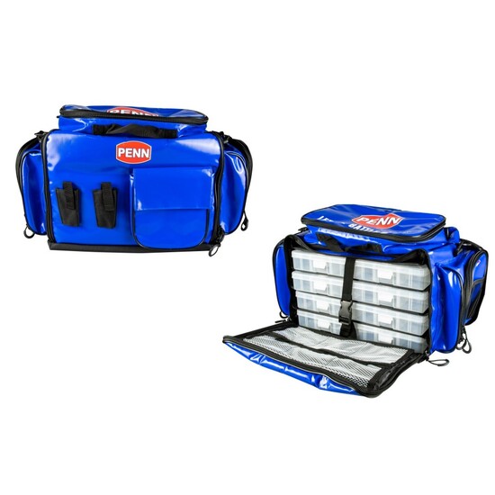 Penn Large Tournament Fishing Tackle Bag With Four Tackle Trays