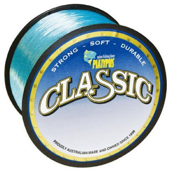 300 Metres of Blue Platypus Classic Mono Fishing Line-Blue Monofilament Fishing Line (Breaking Strain:	10lb)