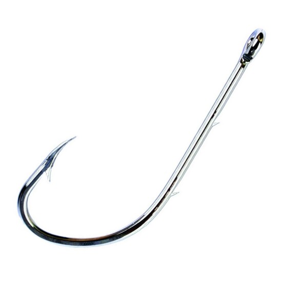 1 Box of Size 4 Eagle Claw 189 Nickel Baitholder Fishing Hooks Qty: 40 Hooks