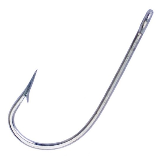 100 Pack of Size 10/0 Eagle Claw 254F O'Shaughnessy Forged Fishing Hooks