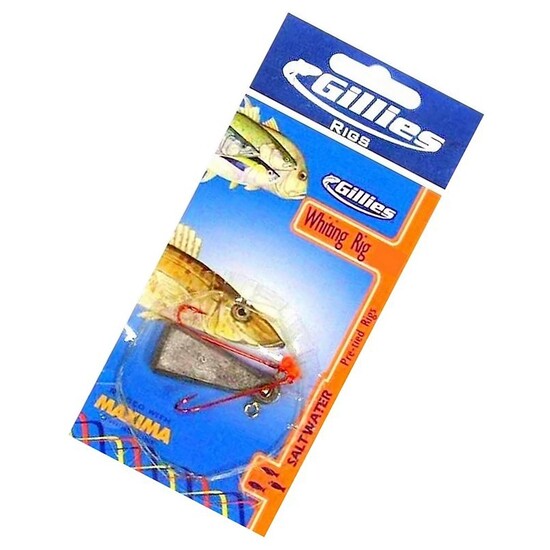 Gillies Pre-Tied Whiting Rig with Size 4 Chemical Sharpened Hooks,Sinker & Beads