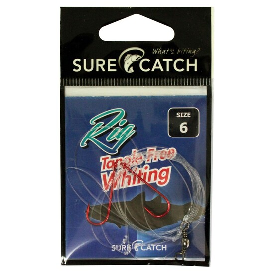 Surecatch Size 6 Tangle Free Whiting Rig with Chemically Sharpened Fishing  Hooks