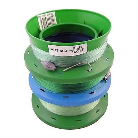 3 x 4 Inch Hand Casters Pre Rigged with 100m of 9lb Mono Fishing Line