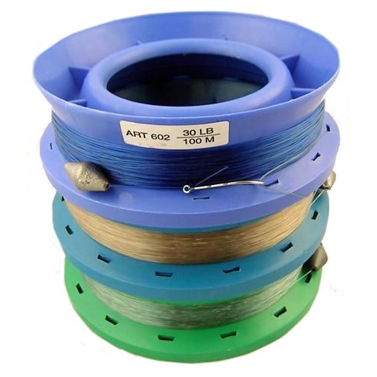 30lb PRE RIGGED 6 RING CASTER HAND LINE-100m BULK 3 PACK GREAT FOR THE  FAMILY