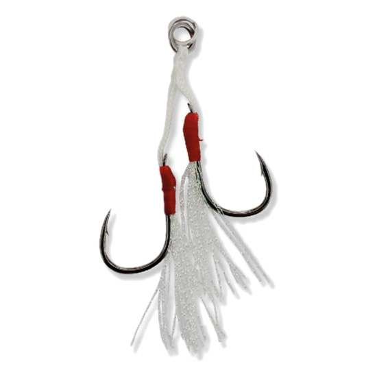 Sure Catch Micro Jig Assist Dual Tinsel Rig Fishing Hooks - Small