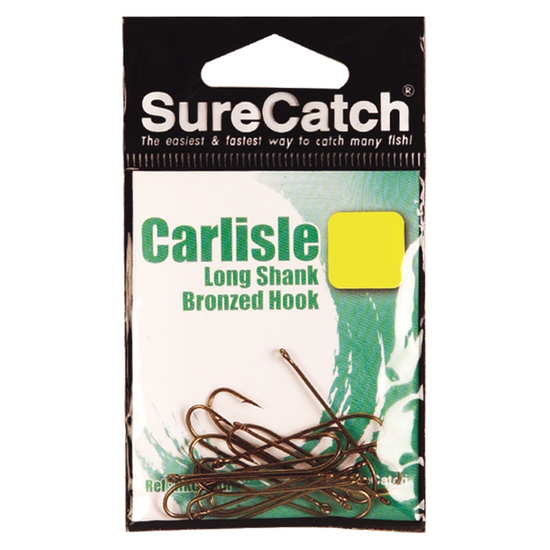 100 x Mustad 3191 Bronze Long Shank Carlisle Fishing Hooks - Size