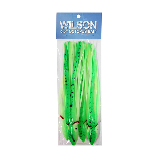 Wilson 6.5" Vinyl Octopus Squid Tail - Green Lumo