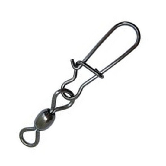 10 Pack of Size 10 Asari Black Crane Swivels with Snaps - 18kg