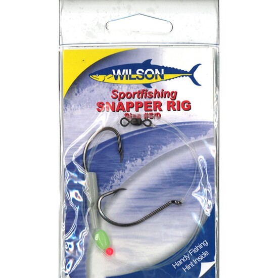 Wilson Sportfishing Snapper Rig with Size 5/0 Chemically Sharpened Hooks