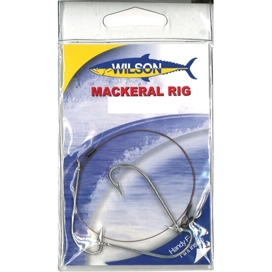 Wilson Mackerel Fishing Rig 3x4/0 Hook-Setup - 30lb Multi Strand Wire