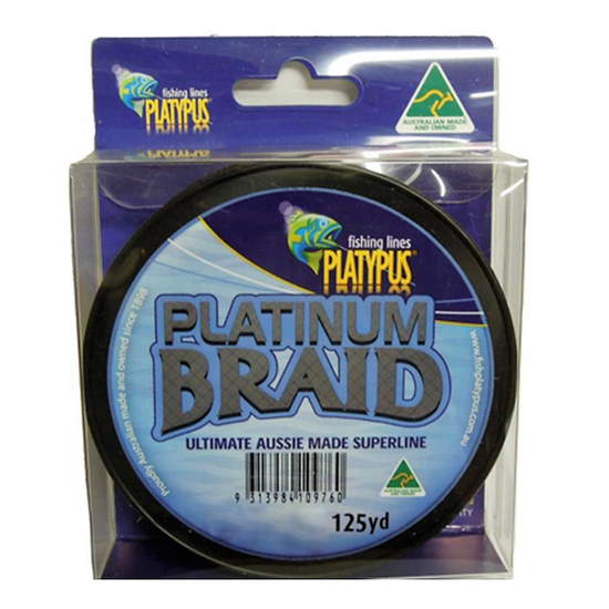 Platypus Platinum Australian Made Braid-Grey-125 Yd-10lb