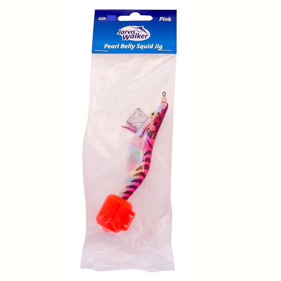 Jarvis Walker Size 3.0 Pearl Belly Squid Jig Lure - Egi Lure [Colour: Pink]