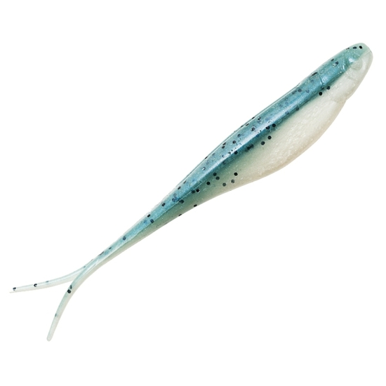 5 Pack of Zman 4 Inch Scented Jerk ShadZ Soft Plastic Fishing Lures - Nuked Pilchard Glow