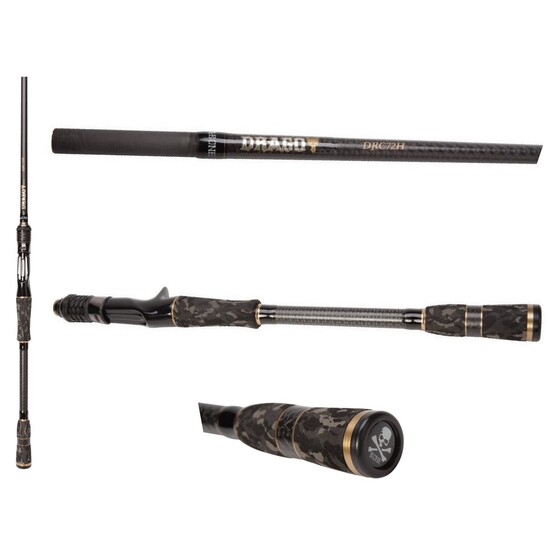 Bone Drago Fast Taper Graphite Baitcaster Fishing Rod (Length/Line Rating:6'10/10-20lb)