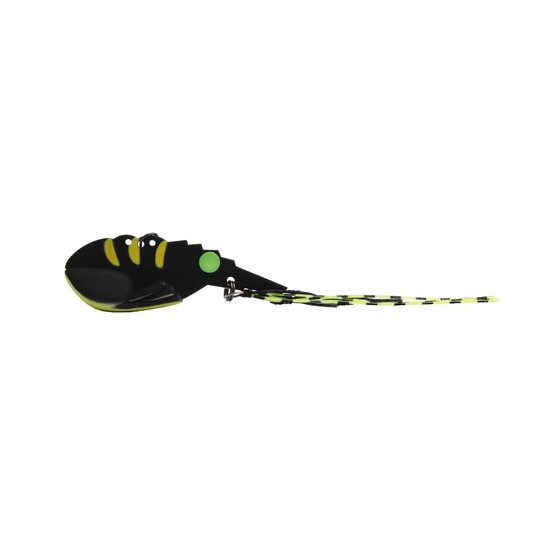37mm TT Lures Switchprawn+ Metal Vibe Lure - 5.5gm Rigged Blade Lure - BLACKTREUSE