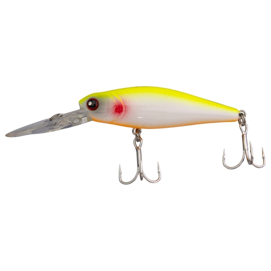 60mm FishArt Magnus Bleeding Chartreuse Floating Minnow Fishing Lure - 8g Hard Body Lure