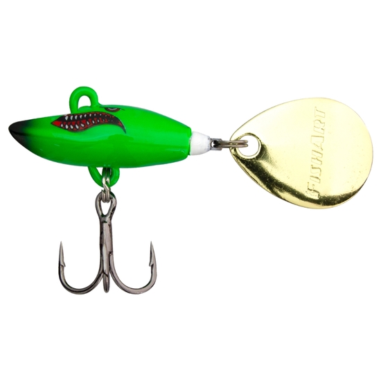 25mm FishArt Torpedo Fluorescent Green Spinner Bait Fishing Lure - 6g Sinking Spinner