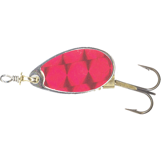 2 Pack of Size 3 Rublex Celta Inline Spinner Lure - 5gm Spinnerbait Fishing Lure - Red Mosaic