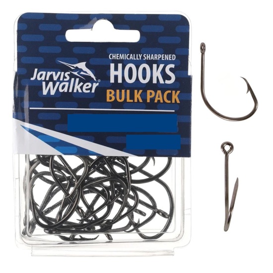 8 Pack of Size 8/0 Jarvis Walker Chemically Sharpened Black Circle