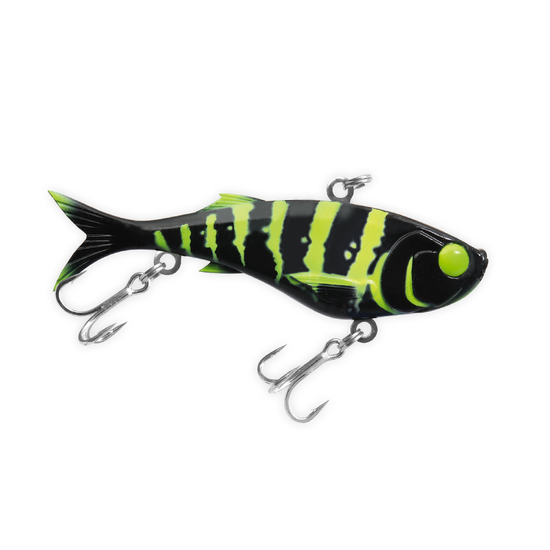 95mm TT Lures 26gm Quake Soft Vibe Fishing Lure - BLACKTREUSE