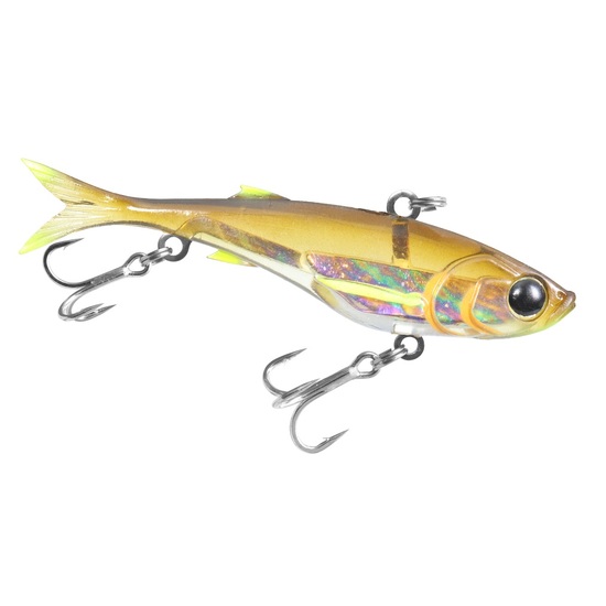 TT Lures Quake Slim 95mm Soft Vibe Fishing Lure Rigged with 4X Strong Trebles - GREENBACK AYU