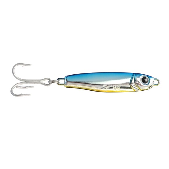 TT Lures 60gm Hard Core+ Metal Fishing Lure - CHROME BLUE BACK