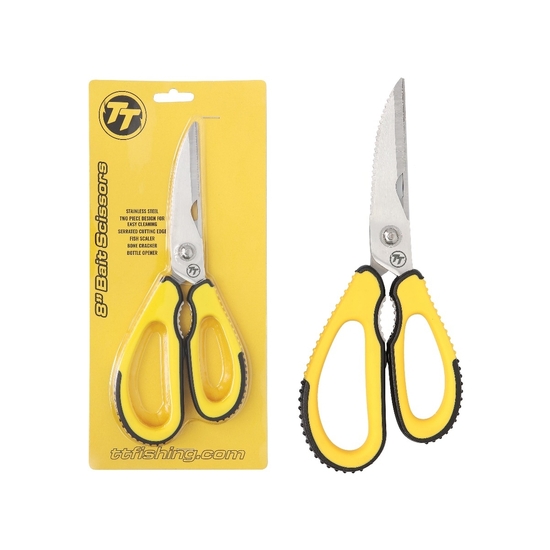 TT Fishing 8 Inch Stainless Steel Multi-Functional Bait Scissors