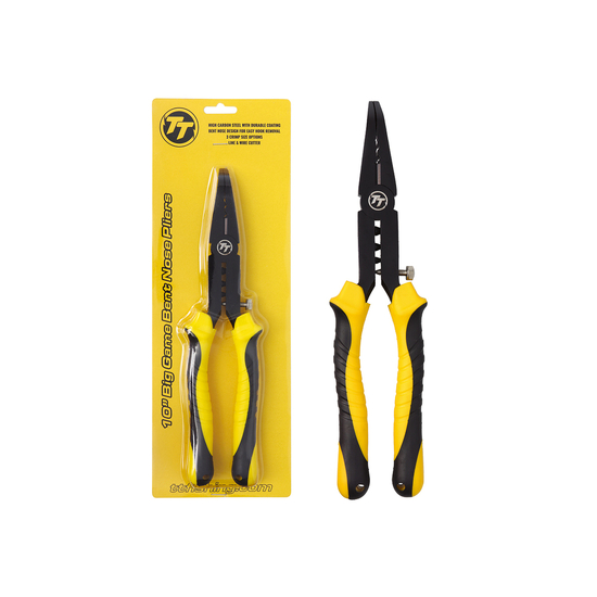 TT Fishing 10 Inch Big Game Multi Purpose Ganging Pliers with Crimping Function