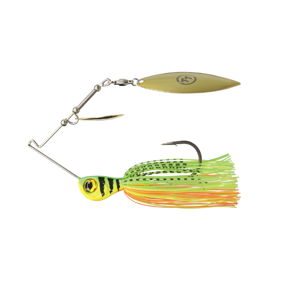 TT Lures 3/8oz Tornado+ Tandem Blade Spinnerbait Lure - FIRETIGER
