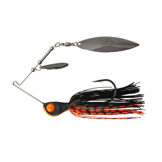 TT Lures 1/2oz Tornado+ Tandem Blade Spinnerbait Lure - ORANGE NIGHTMARE