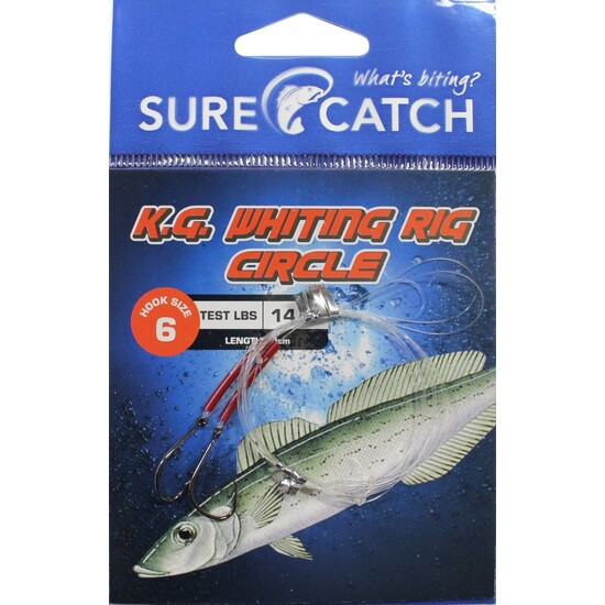 Surecatch King George Whiting Rig with Chemically Sharpened Circle Hooks [Hook Size: 2]