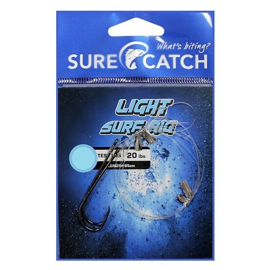 Surecatch Pre-Tied Light Surf Rig with Chemically Sharpened Fishing Hooks