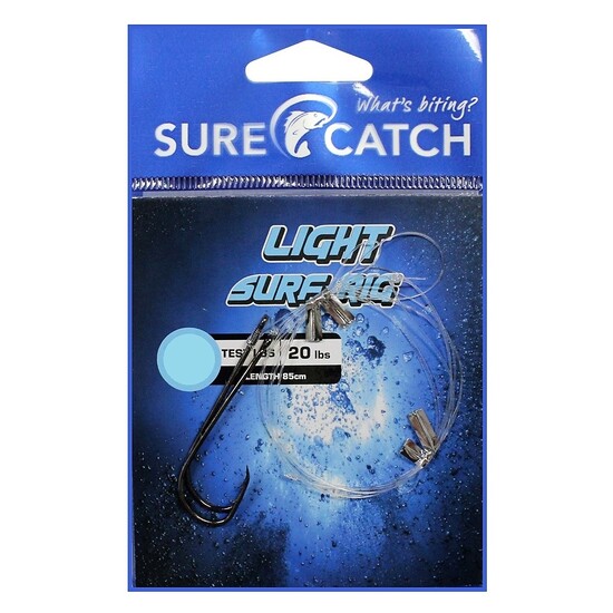 Surecatch Pre-Tied Light Surf Rig with Chemically Sharpened Fishing Hooks (Hook Size:2)