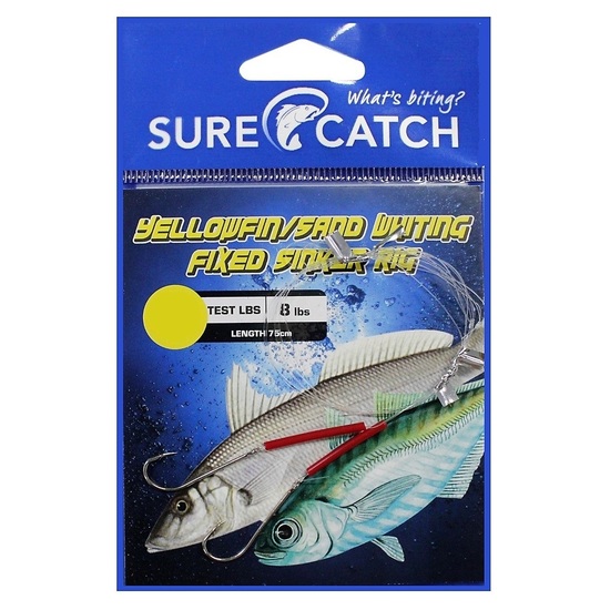 Surecatch Pre-Tied Yellowfin/Whiting Fixed Sinker Rig - Whiting Rig (Hook Size:6)