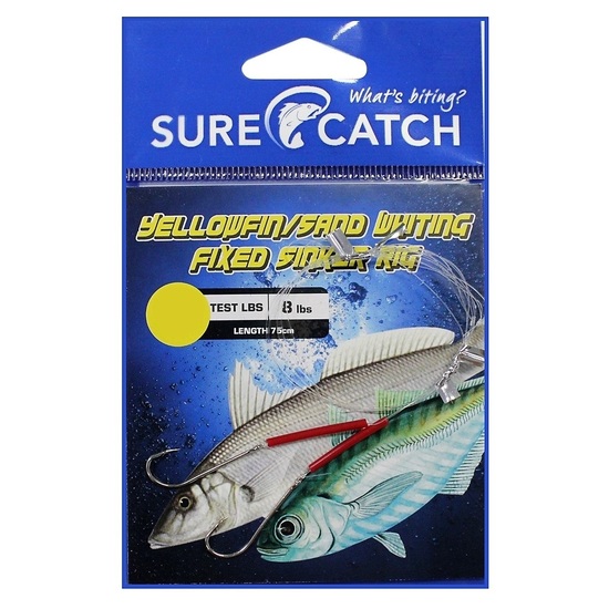 Surecatch Pre-Tied Yellowfin/Whiting Running Sinker Rig - Whiting Rig (Hook Size:8)
