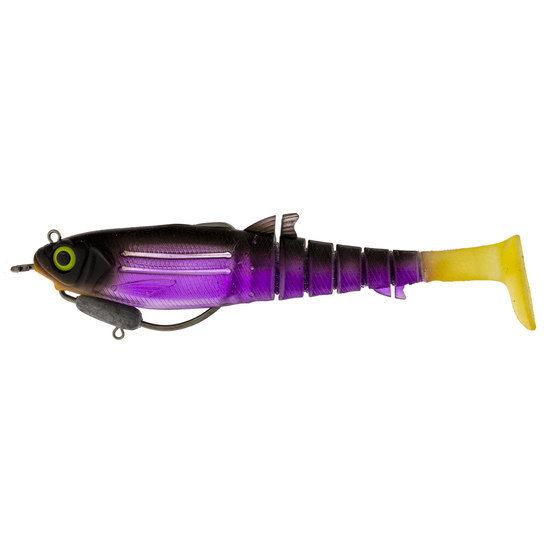 130mm Zerek Flat Shad X Weedless Soft Plastic Swimbait Lure - Black Jack