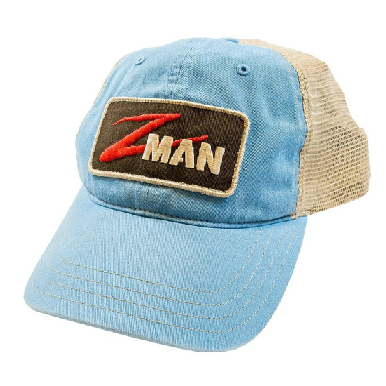 ZMan Lures Blue Khaki Patch TruckerZ Fishing Cap with Adjustable Snapback Closure - Fishing Hat