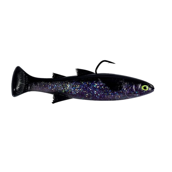 Zman 6 Inch Mulletron LT Rigged Soft Plastic Fishing Lure - MIDNIGHT EXPRESS
