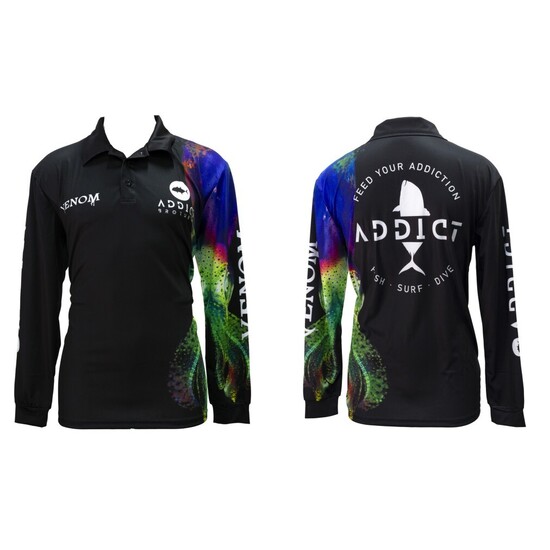 3XL Wilson Venom Addict Brothers Squid Tournament Long Sleeve Fishing Shirt - UPF50+