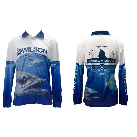 Medium Wilson Venom Addict Brothers Underwater Tournament Long Sleeve Fishing Shirt - UPF50+