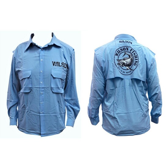 3XL Wilson Outdoor Vented Long Sleeve Fishing Shirt - Moisture Wicking Fishing Jersey