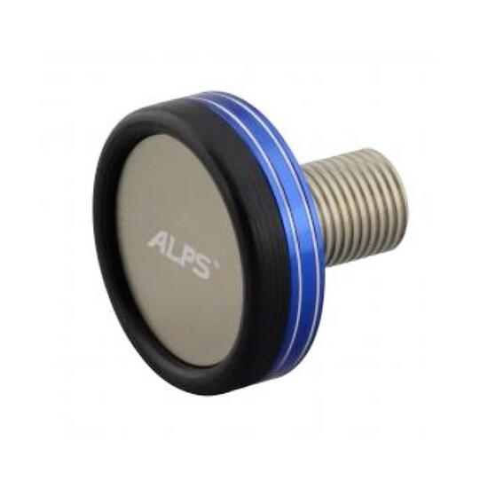1 x Alps Deluxe Fishing Rod Butt End Cap with Threaded Insert -Choose the Colour [Colour: Chrome Blue/Silver]