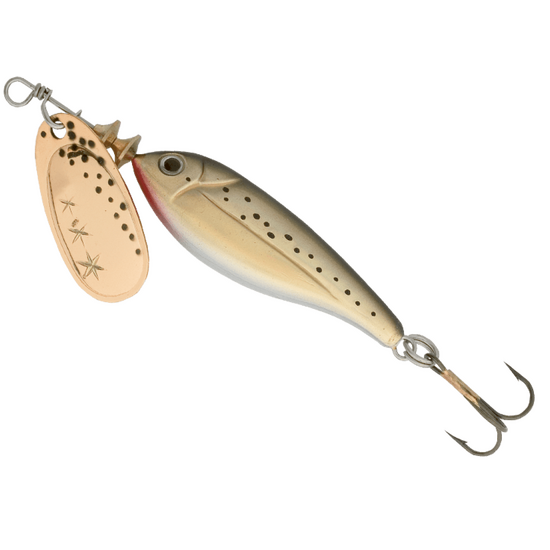 Size 2 Blue Fox Minnow Super Vibrax Long Casting Spinner Lure - Gold