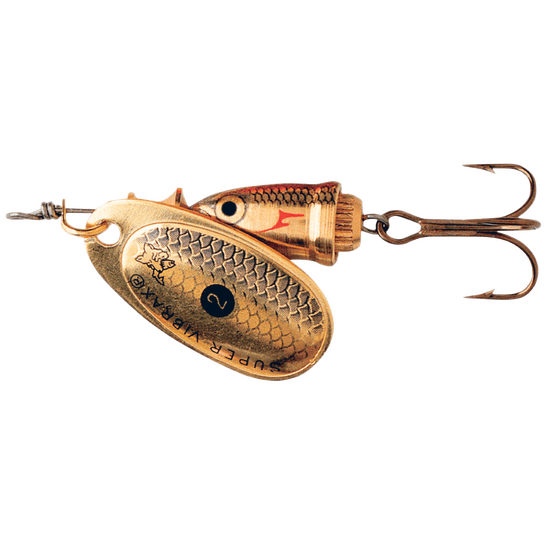 Size 2 Blue Fox Vibrax Shad 6gm Spinner Lure - Gold Shad