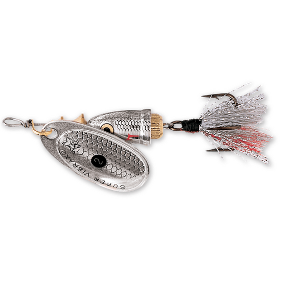 Size 3 Blue Fox Vibrax Foxtail 8gm Spinner Lure - Silver Shiner