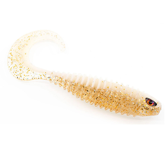 Chasebaits 3 inch Curly Tail Soft Plastic Fishing Lures  - MILK FLASH