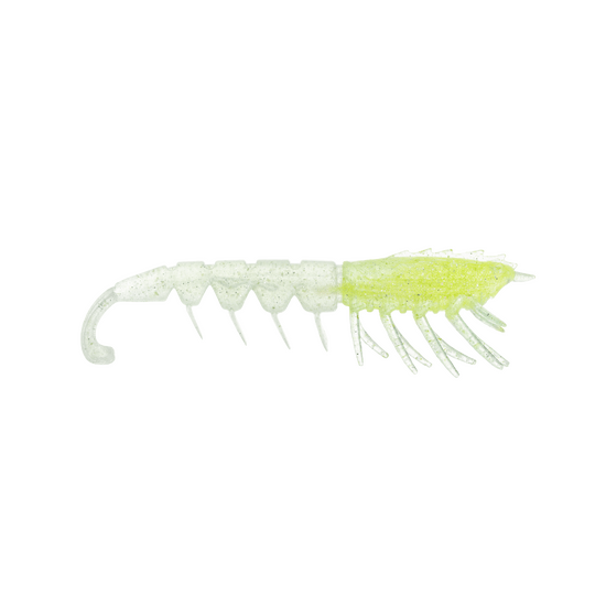 6 Pack of 3 Inch Rapala Crush City The Imposter Soft Plastic Prawn Lures - Chartreuse Yabbie