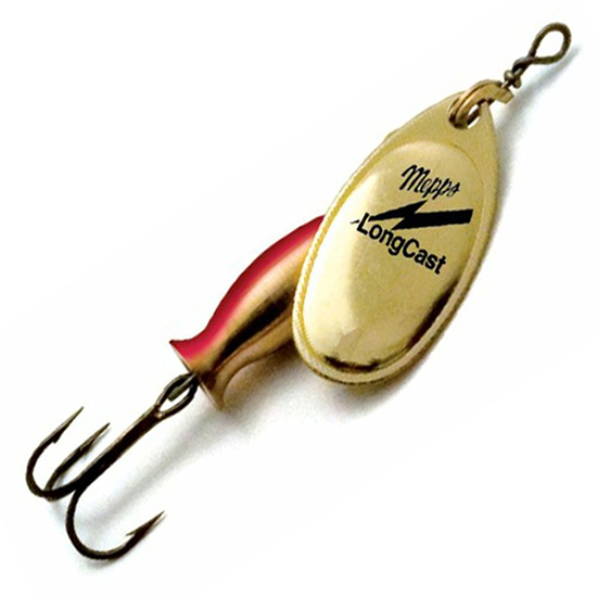 Size 5 Mepps Long Cast Spinning Lure - Gold Spinner Lure